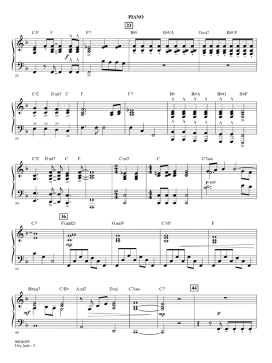 Hey Jude - Piano Piano scores gallery preview page 2
