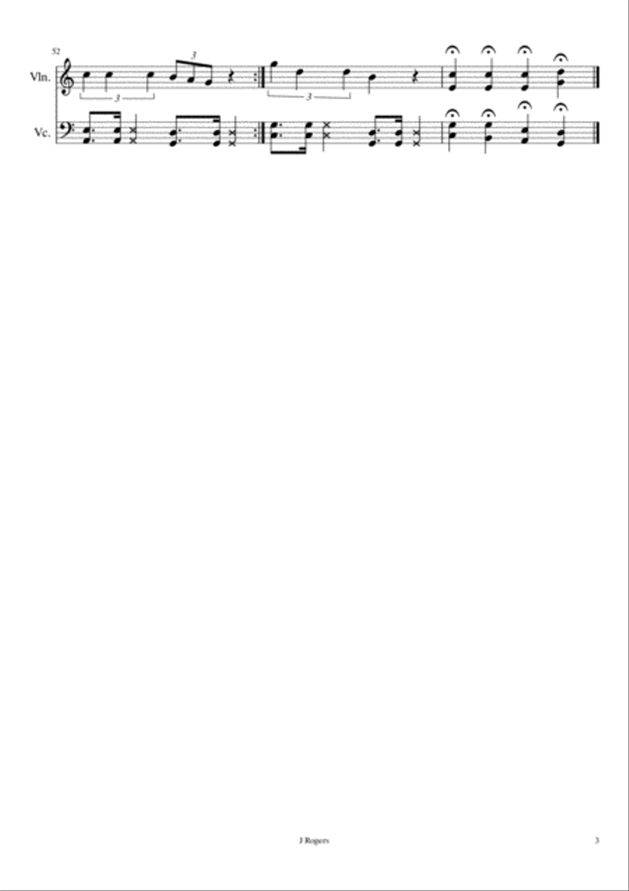 Letter From America Letter From America String Duet scores gallery preview page 3
