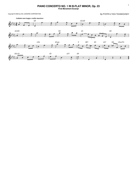 Piano Concerto No. 1 In B-Flat Minor, Op. 23, First Movement Excerpt