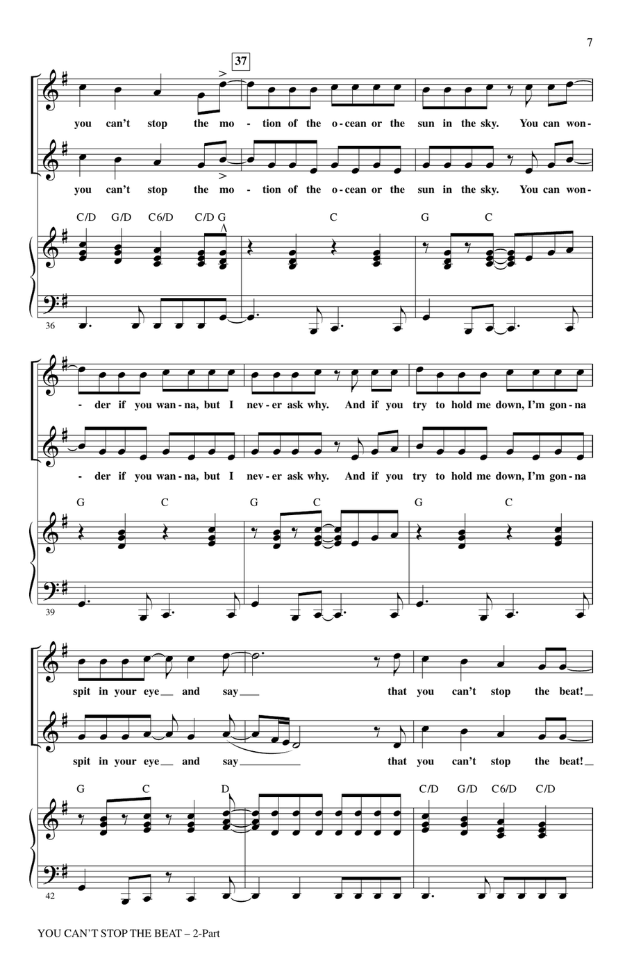 You Can't Stop The Beat (from Hairspray) (arr. Roger Emerson) 2-Part scores gallery preview page 5