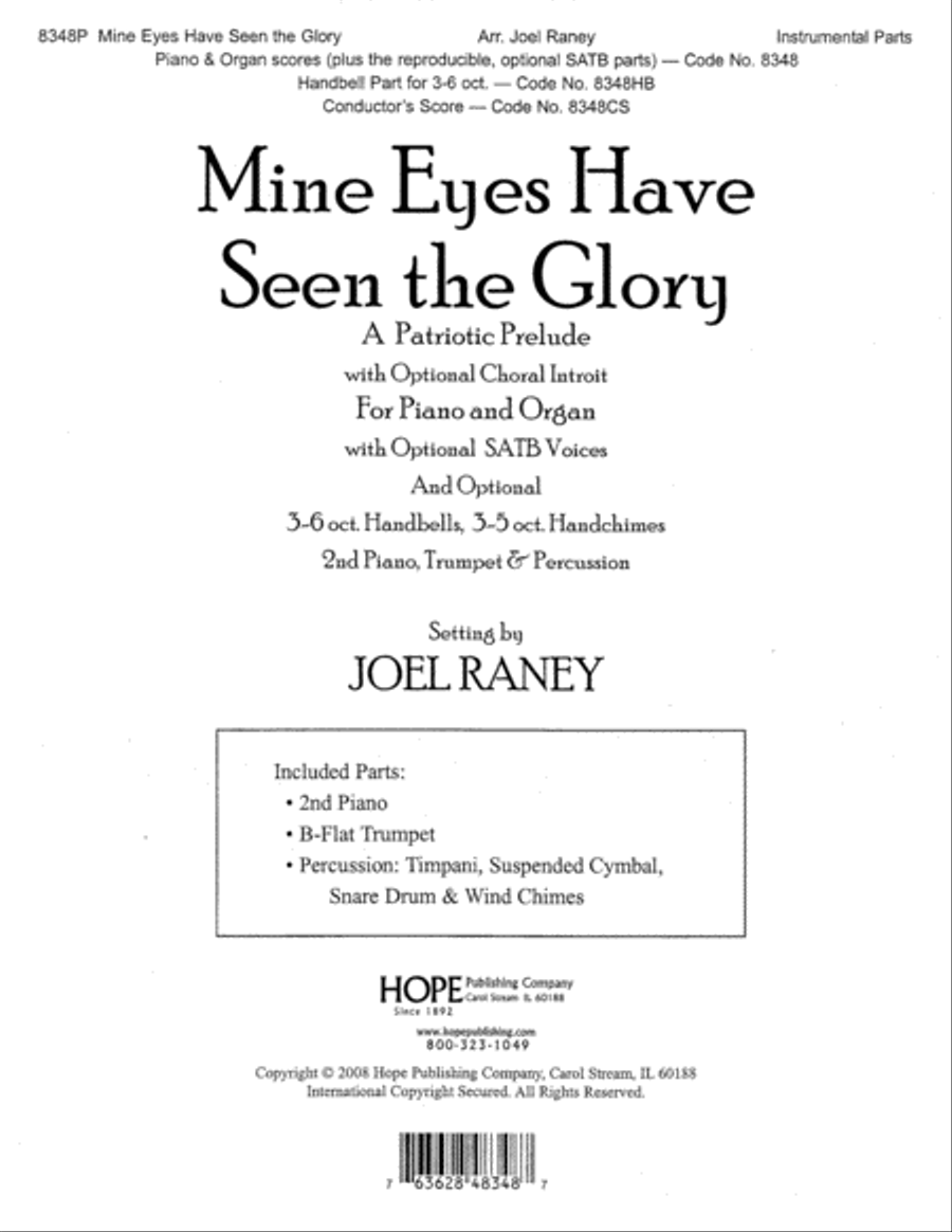Mine Eyes Have Seen the Glory Organ scores gallery preview page 2