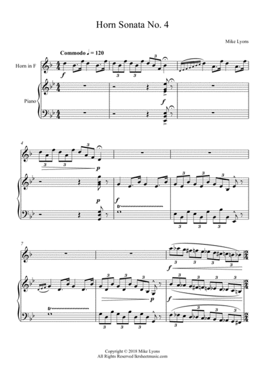 Horn Sonata No. 4 - 1st. Movement - French Horn and Piano image number null