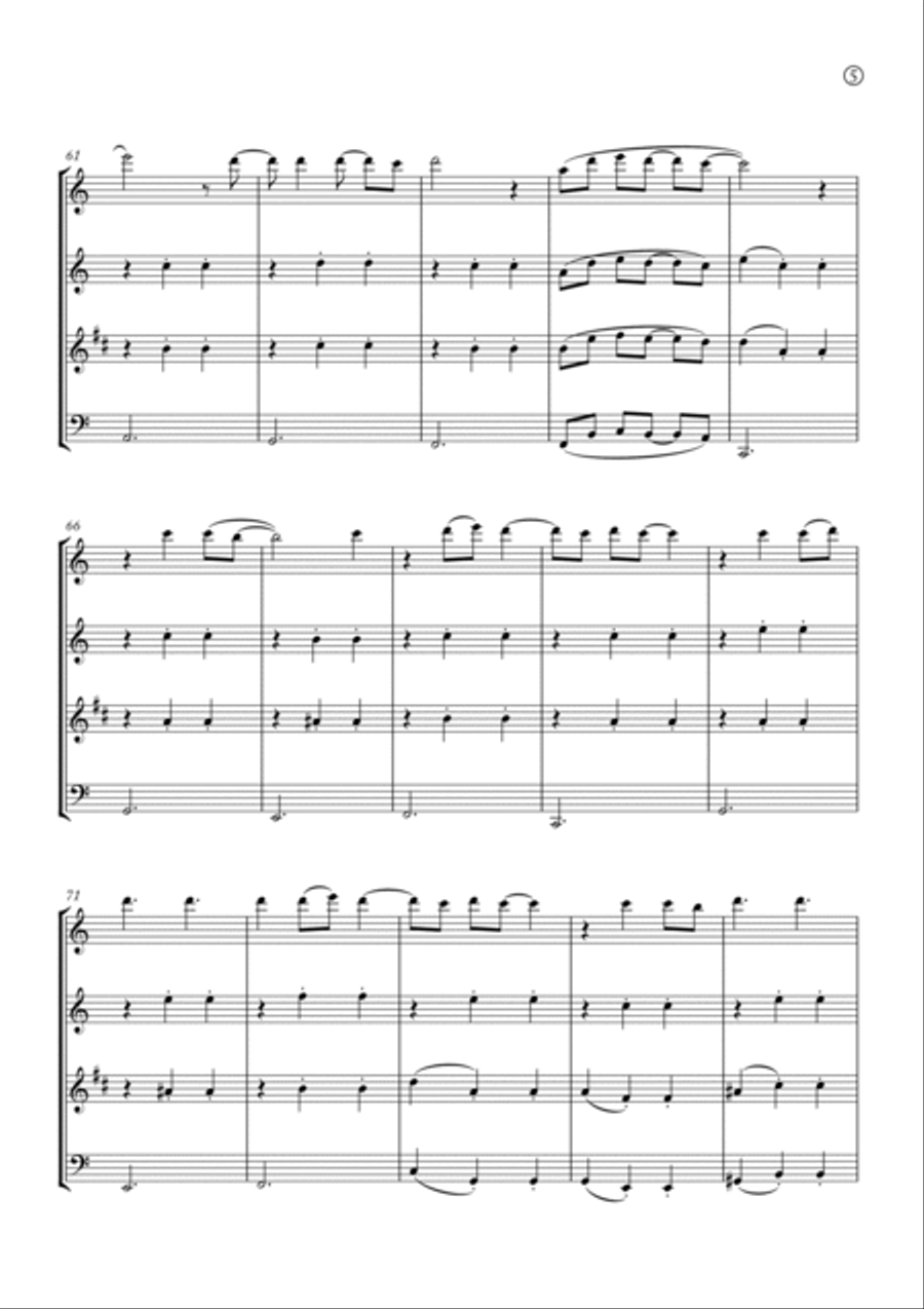 Je Te Laisserai Des Mots Woodwind Quartet scores gallery preview page 5