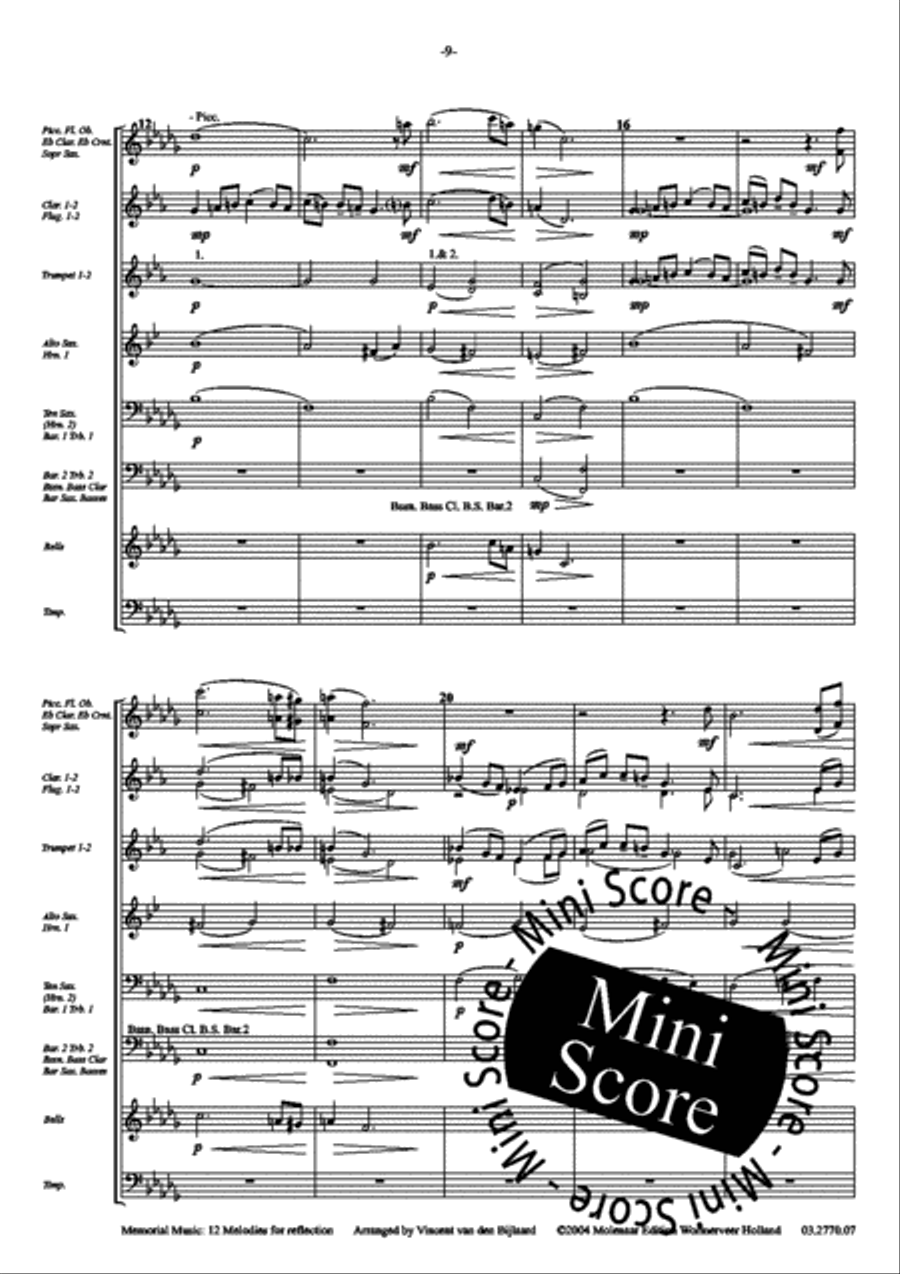 Memorial Music Fanfare Band scores gallery preview page 11