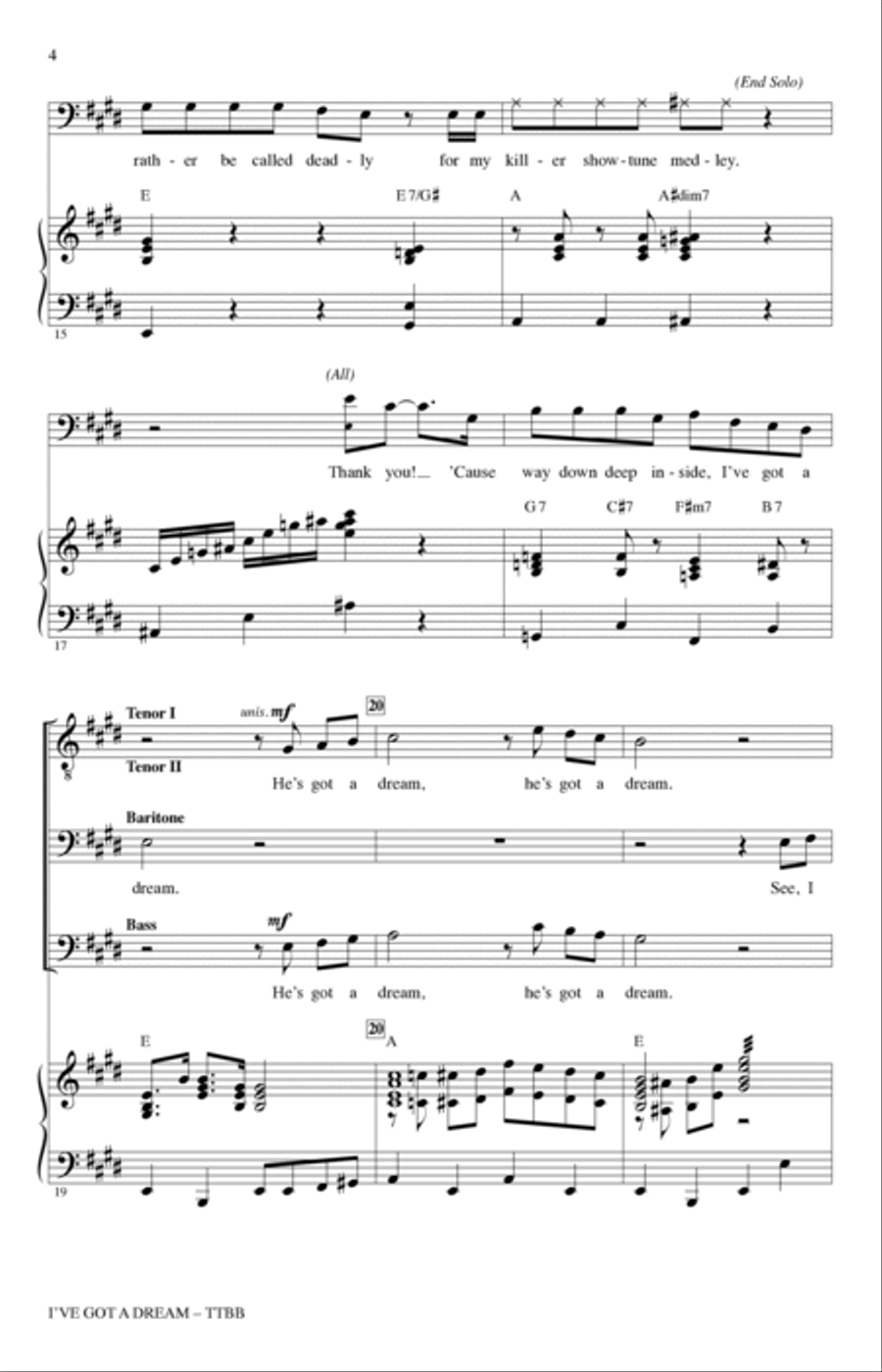 I've Got A Dream (from Tangled) (arr. Roger Emerson) TTBB scores gallery preview page 3