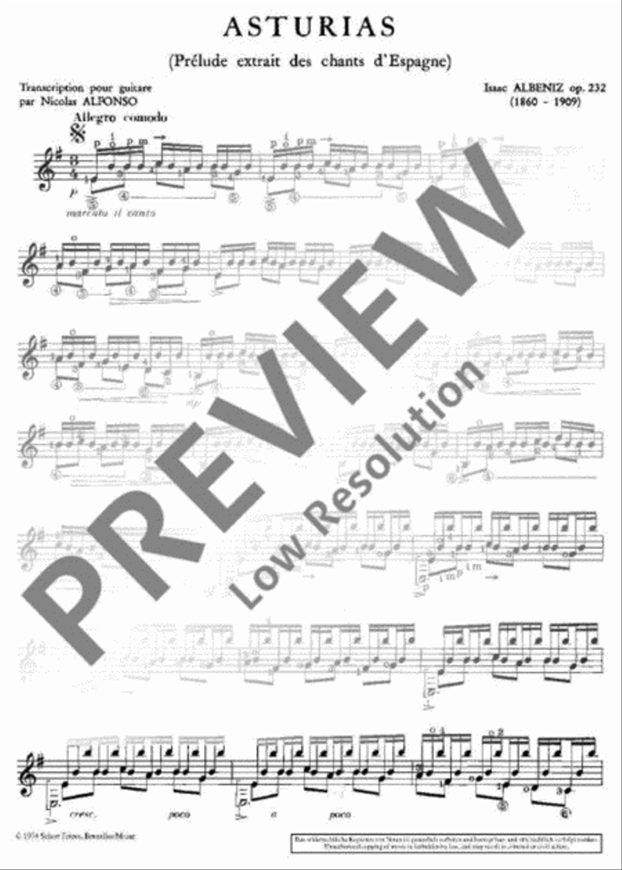 Asturias Asturias Classical Guitar scores gallery preview page 4