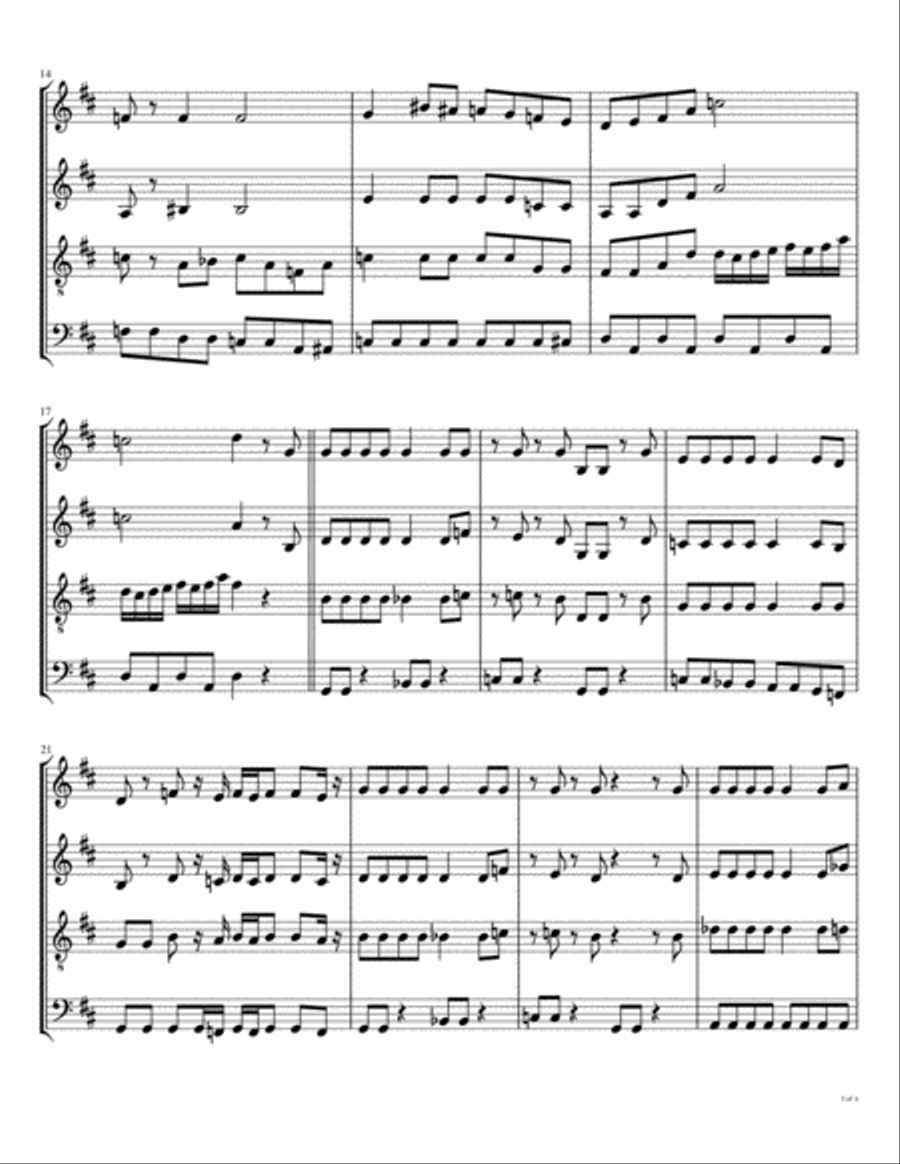 Sgt. Pepper's Lonely Hearts Club Band Woodwind Quartet scores gallery preview page 4