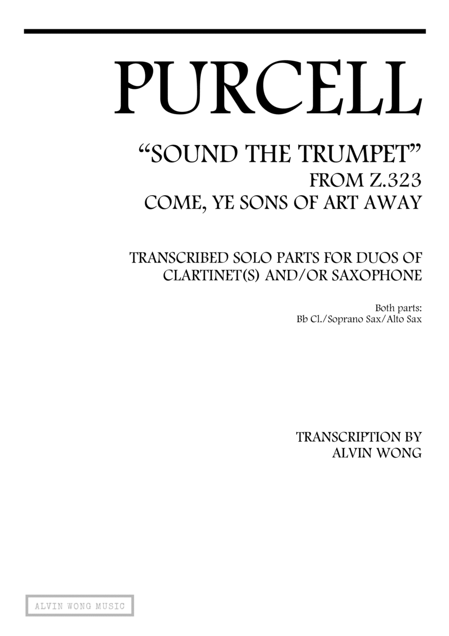 Sound The Trumpet - Duo for Saxophone(s) and/or Clarinet(s) Chamber Music scores gallery preview page 1