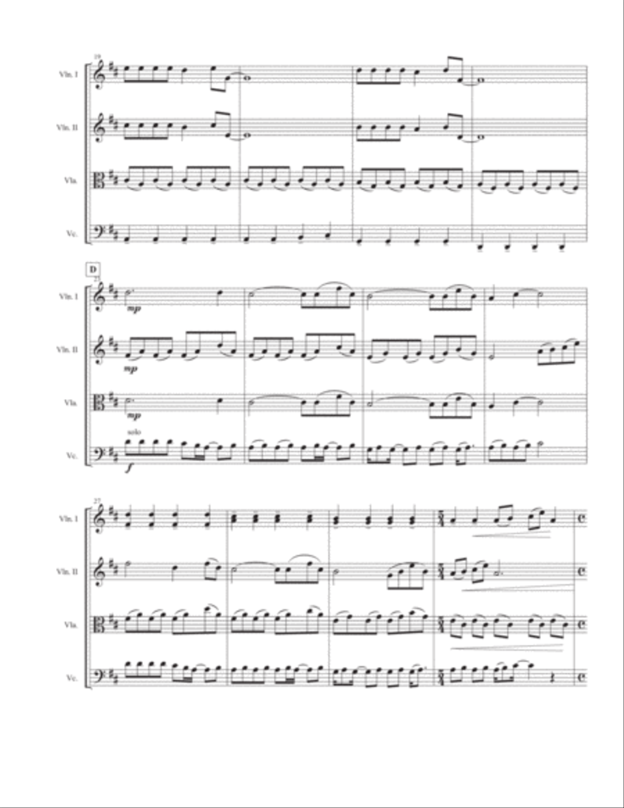 Across The Universe String Quartet scores gallery preview page 3