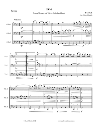 Bach Trio (from Menuett and Trio) for three cellos