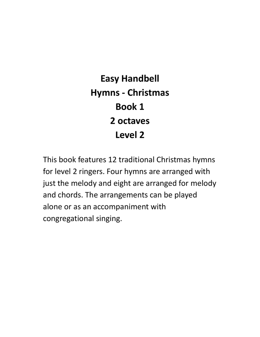 Easy Handbell Hymns -Christmas, Book 1 (2 octave handbells) 2-Octaves scores gallery preview page 2