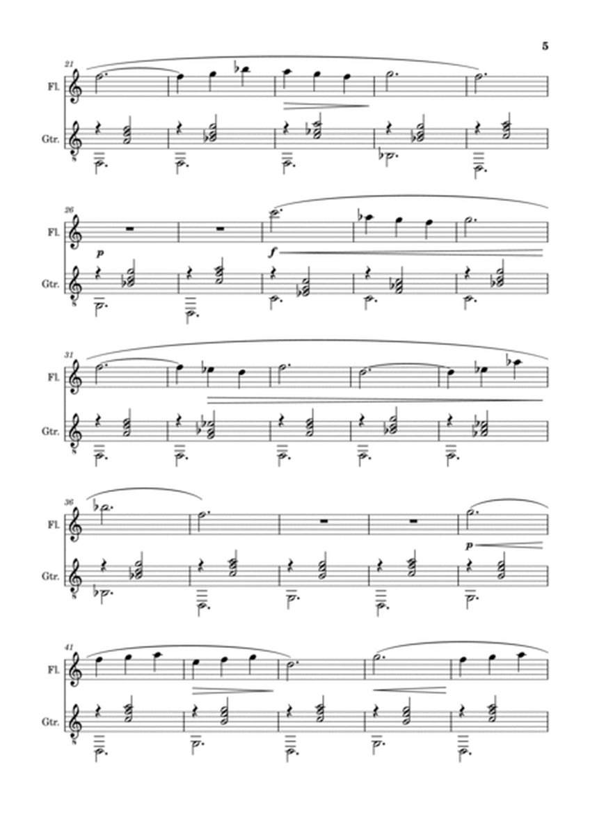 Erik Satie - Three Gymnopédies. Arrangement for Flute and Classical Guitar image number null
