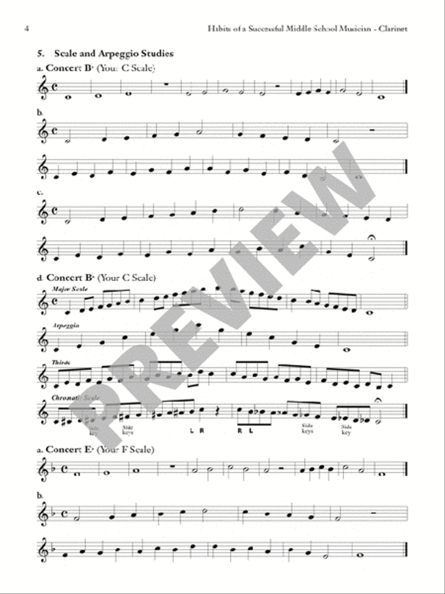 Habits of a Successful Middle School Musician Clarinet