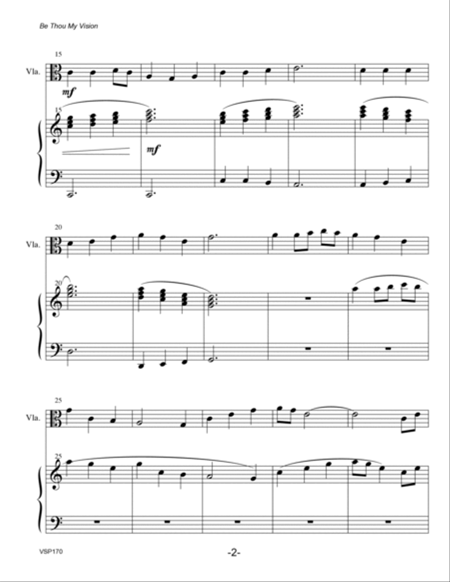 BE THOU MY VISION - VIOLA SOLO with Piano Accompaniment Piano scores gallery preview page 2
