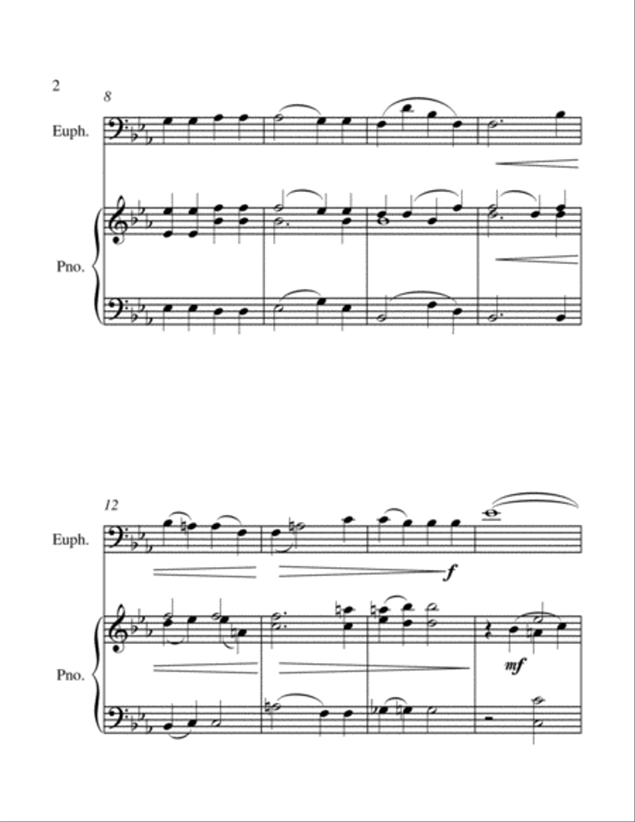 Ave Verum Corpus - Euphonium and Piano - Intermediate level Euphonium scores gallery preview page 5
