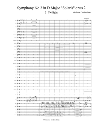 Symphony No 2 in D Major "Solaris" Opus 2 - 3rd Movement (3 of 3) - Score Only