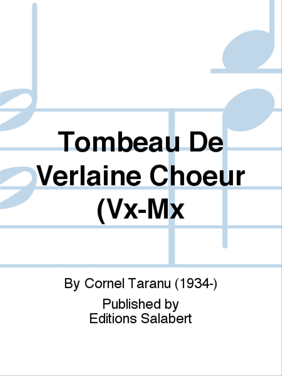 Tombeau De Verlaine Choeur (Vx-Mx A Cappella scores gallery preview page 1