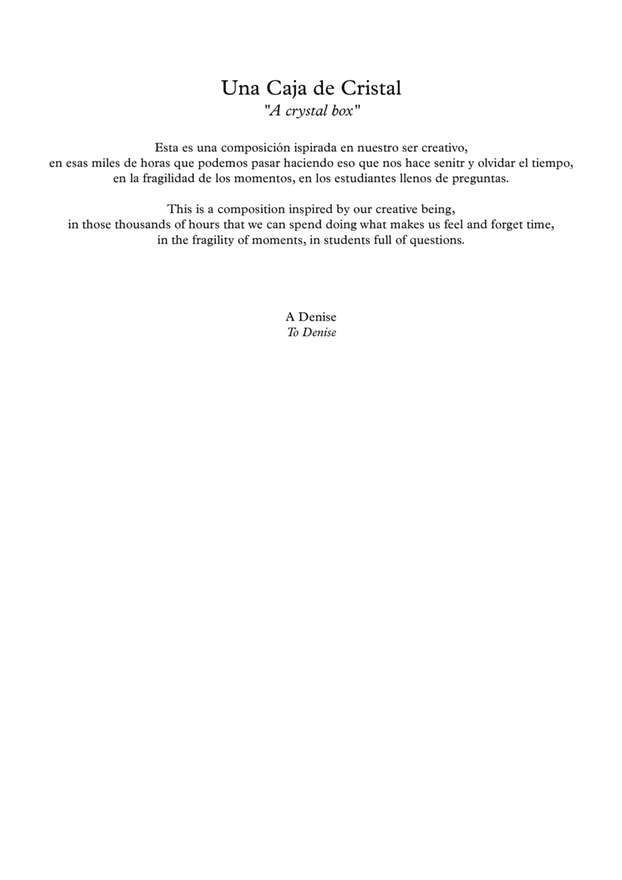 Una Caja de Cristal (A crystal box) Acoustic Guitar scores gallery preview page 1