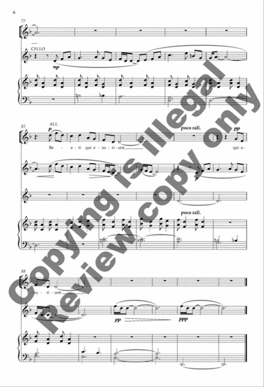Beatitude III: Beati qui esuriunt (Blessed are the hungry) Women's Choir scores gallery preview page 4