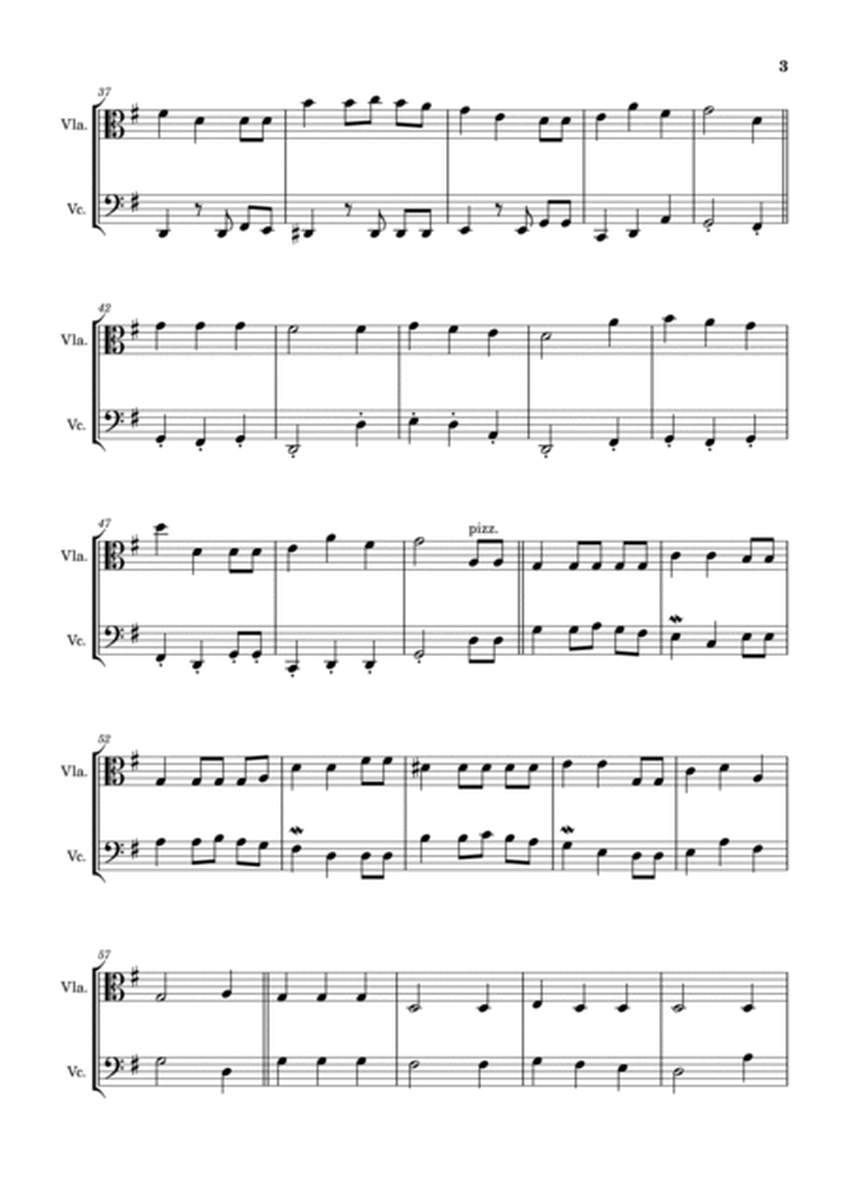 English Christmas Carol - We Wish You a Merry Christmas. Arrangement for Viola and Cello. image number null