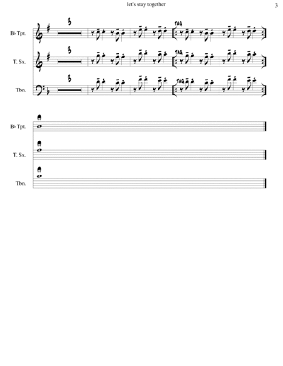 Let's Stay Together Small Ensemble scores gallery preview page 4