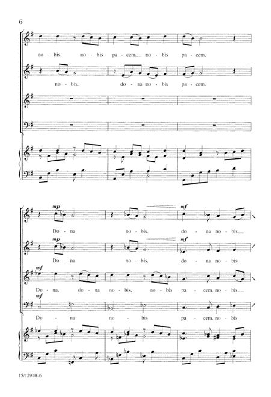 Dona Nobis Pacem 4-Part scores gallery preview page 6