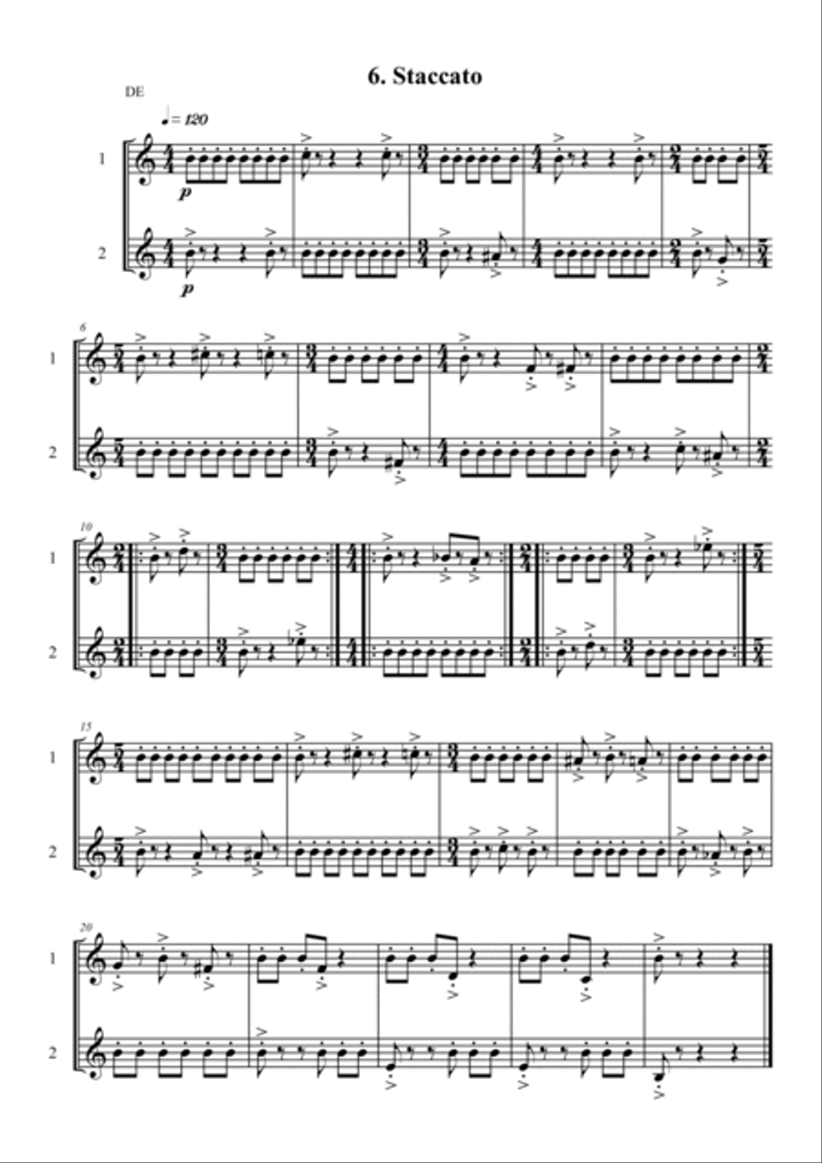 20 Contemporary Solos, Duos and Ensembles for Oboe Woodwind Duet scores gallery preview page 4