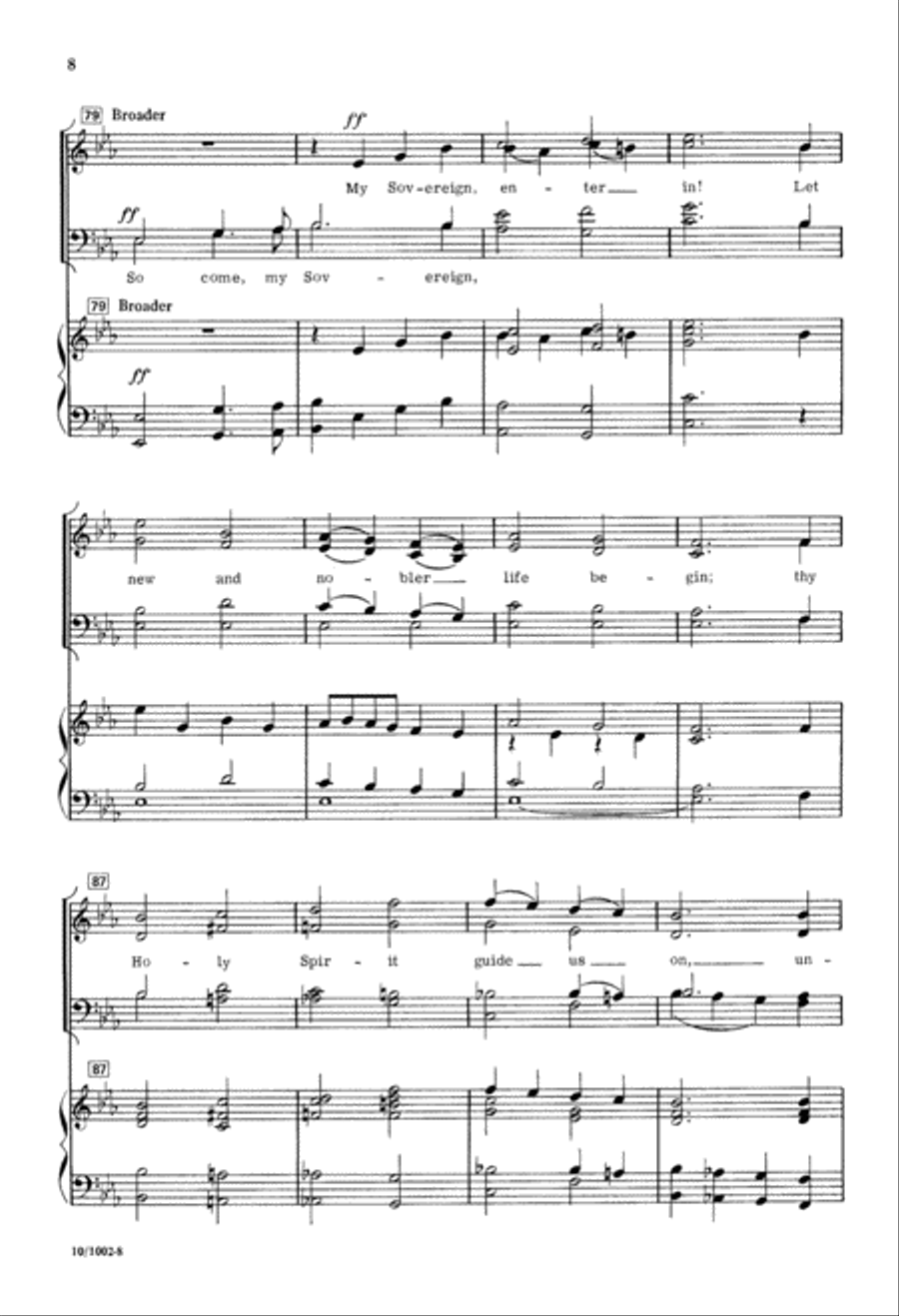Lift Up Your Heads, Ye Mighty Gates 4-Part scores gallery preview page 8