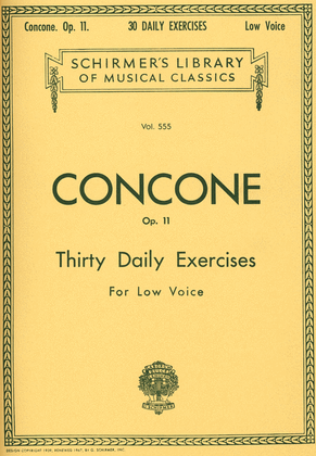 Book cover for 30 Daily Exercises, Op. 11
