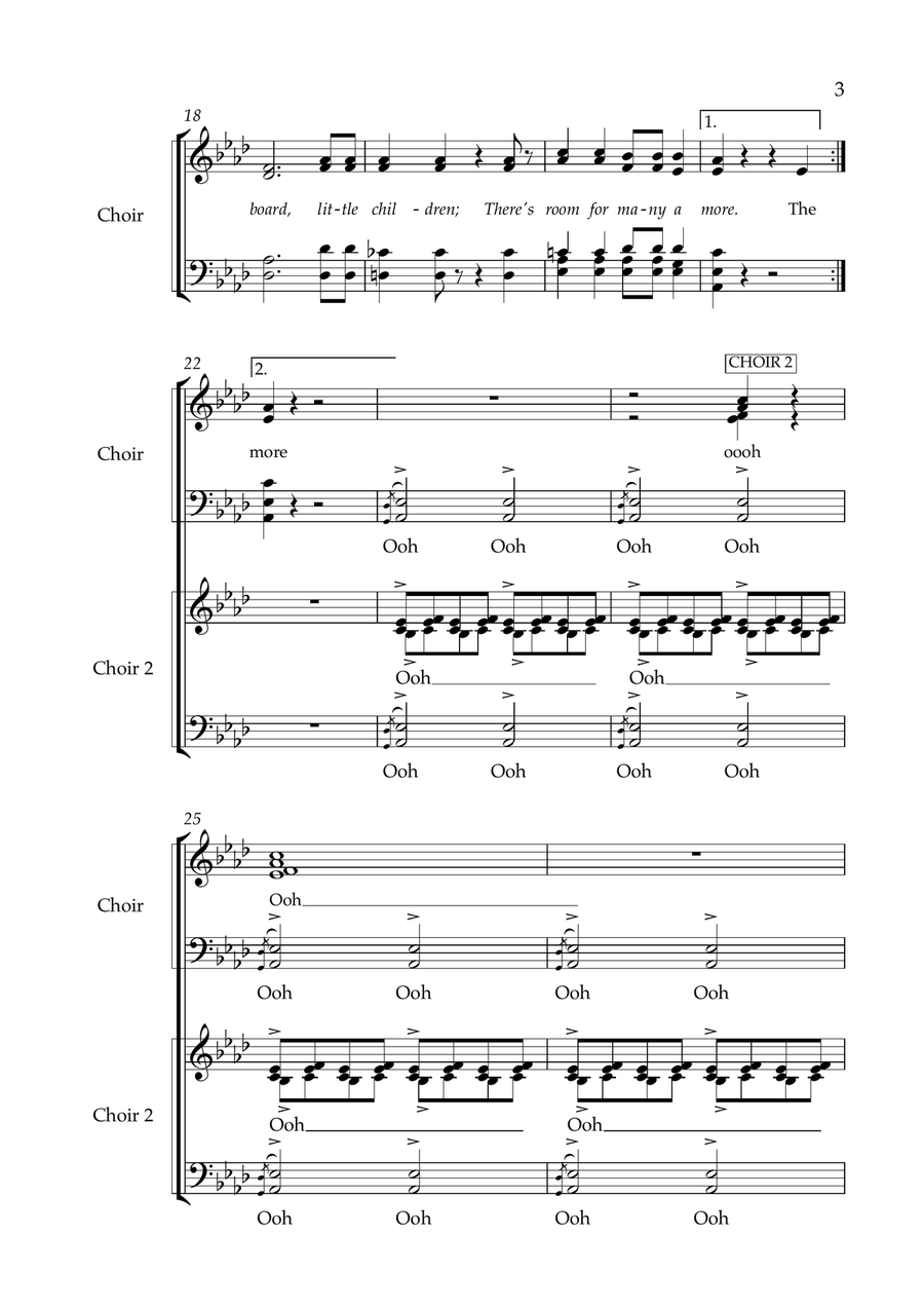The Gospel Train 4-Part scores gallery preview page 5