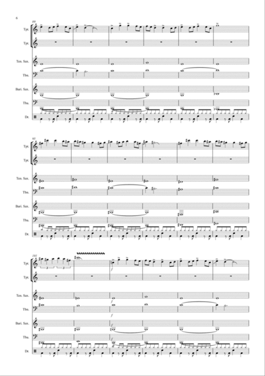 Danger Zone Jazz Ensemble scores gallery preview page 6