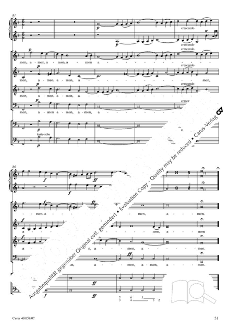 Vesperae solennes de Dominica 4-Part scores gallery preview page 56