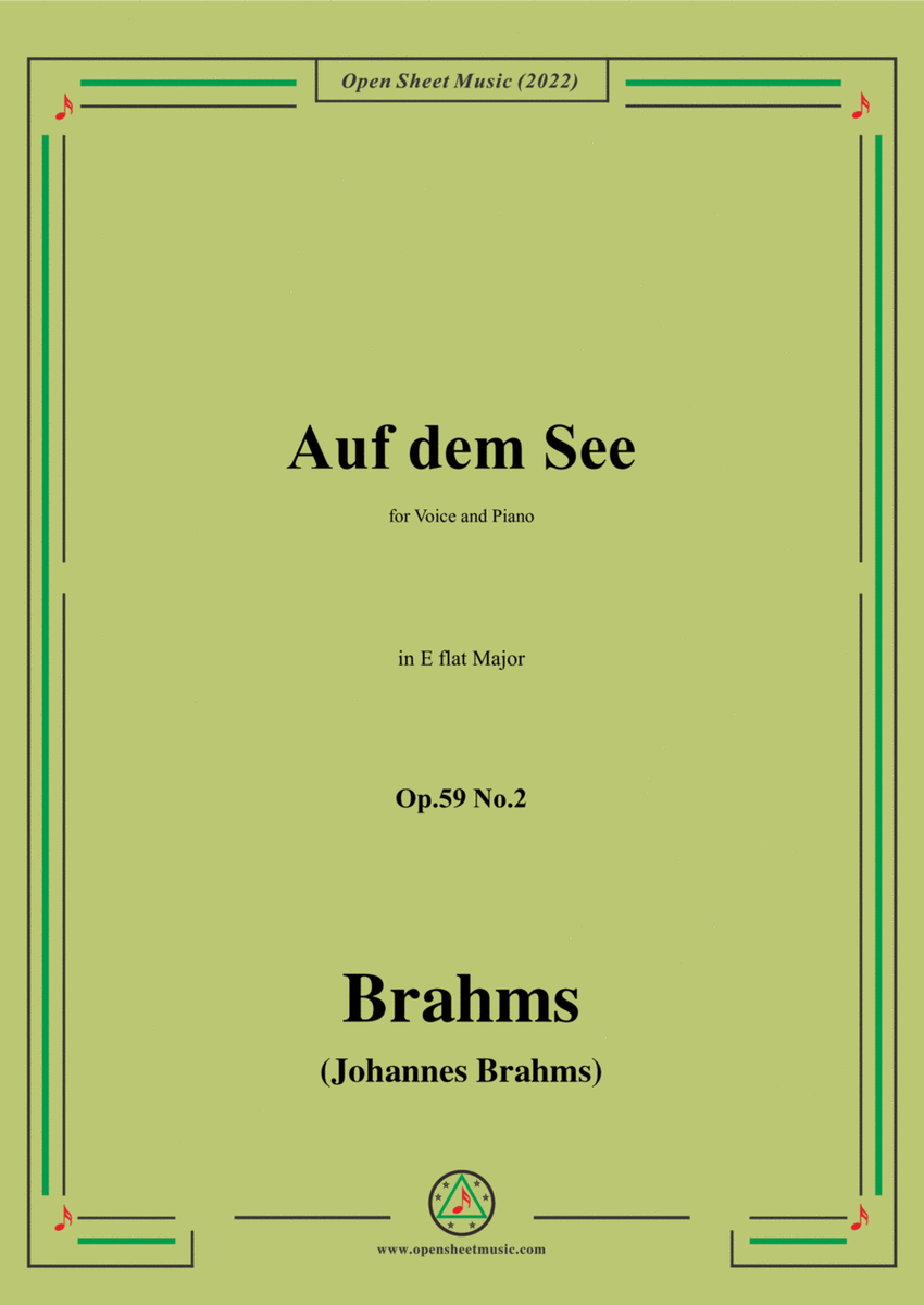 Brahms-Auf dem See,Op.59 No.2 in E flat Major