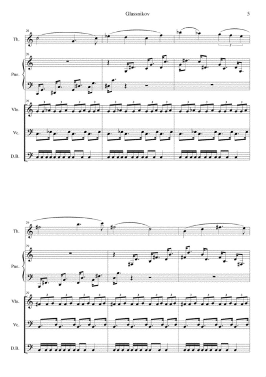 Glassnikov Small Ensemble scores gallery preview page 5