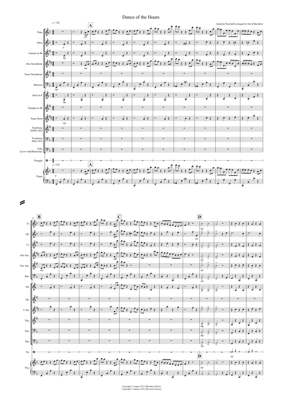Dance of the Hours for School Wind Band Dance of the Hours for School Wind Band Concert Band scores gallery preview page 1