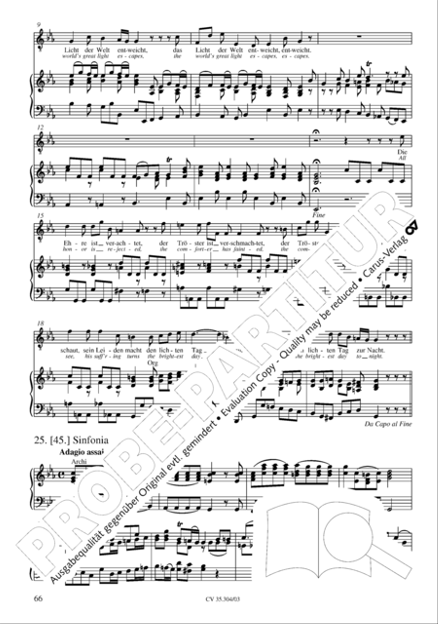 St. Mark Passion (Markus-Passion) 4-Part scores gallery preview page 67