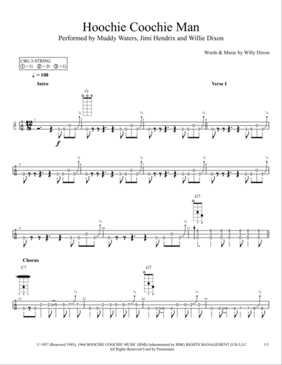 I'm Your Hoochie Coochie Man Guitar Tablature scores gallery preview page 2