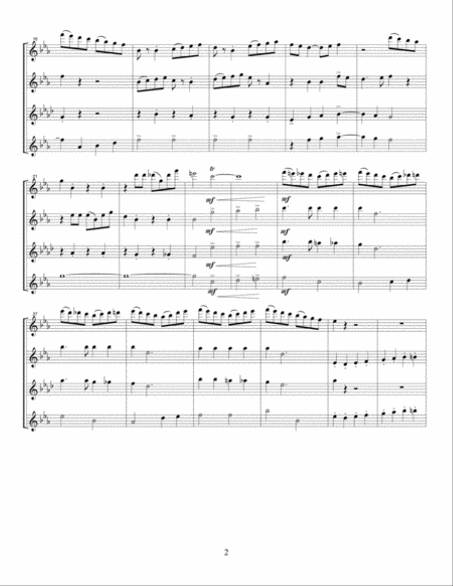 We Need A Little Christmas Woodwind Quintet scores gallery preview page 2