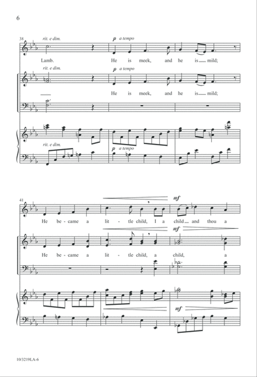 Little Lamb 4-Part scores gallery preview page 6