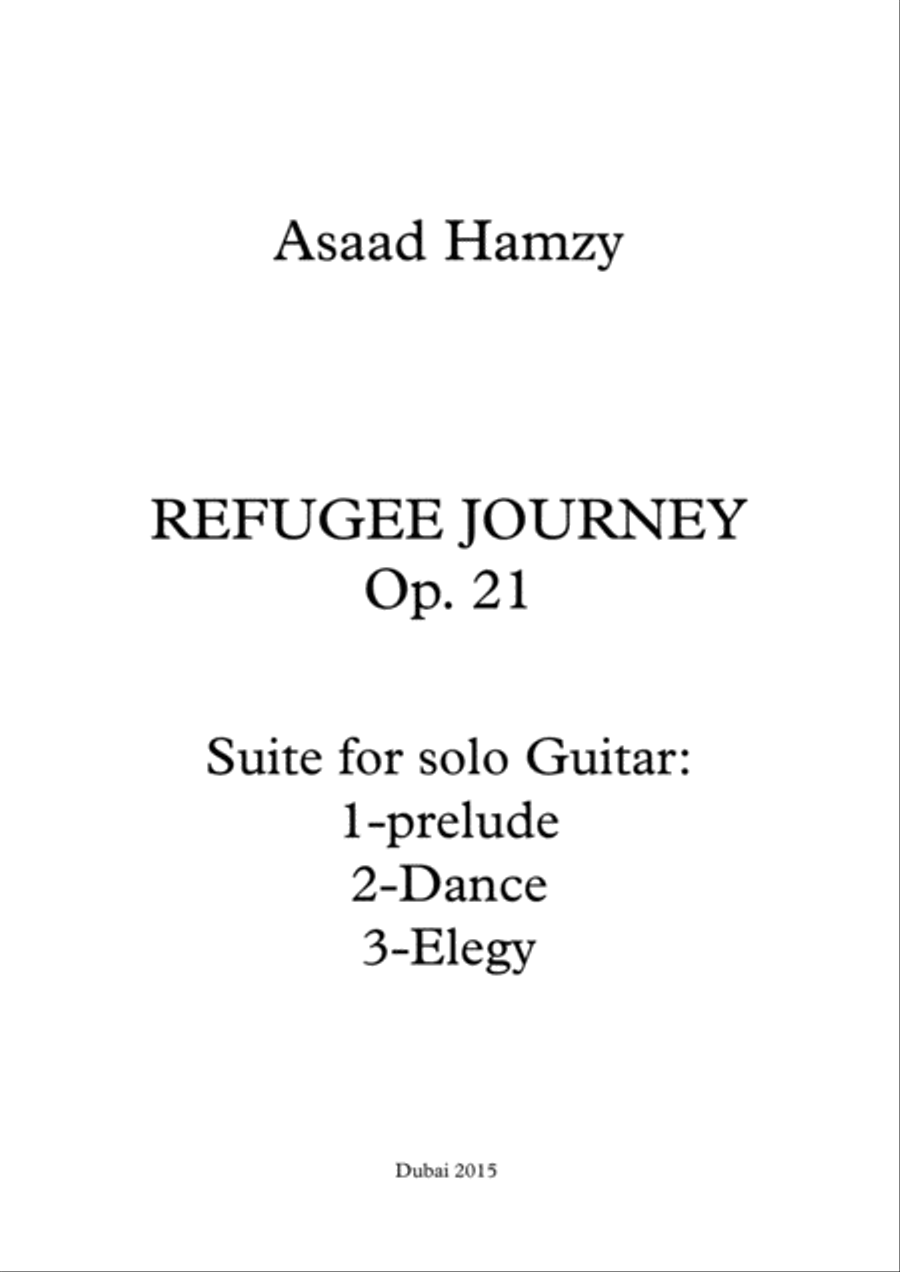 Refugee Journey for solo Guitar Op.21 Small Ensemble scores gallery preview page 5