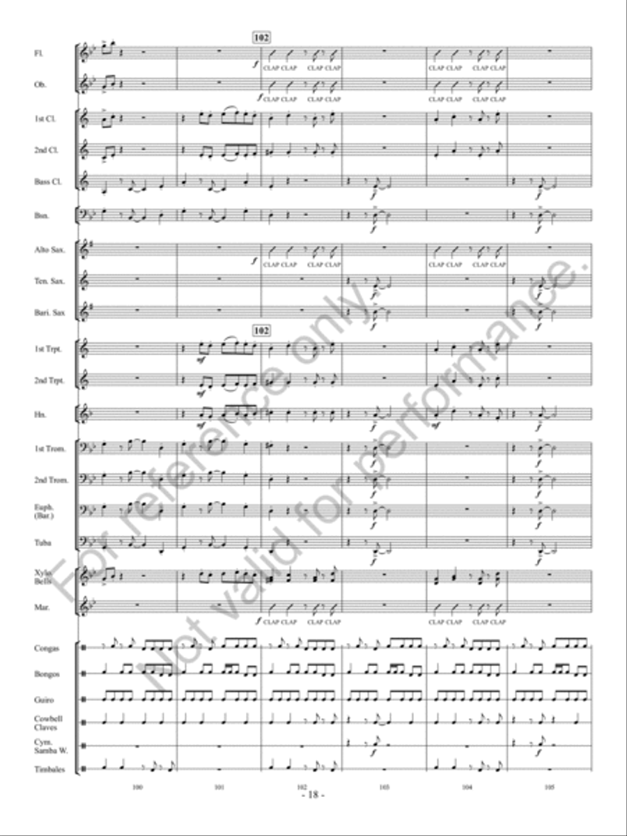 Calle Arriba! Concert Band scores gallery preview page 19