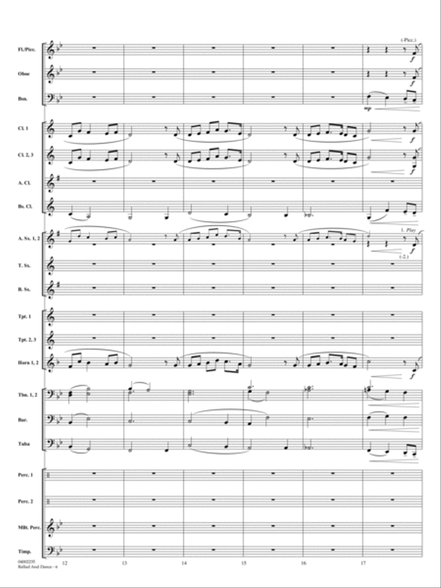 Ballad And Dance - Full Score Concert Band scores gallery preview page 6