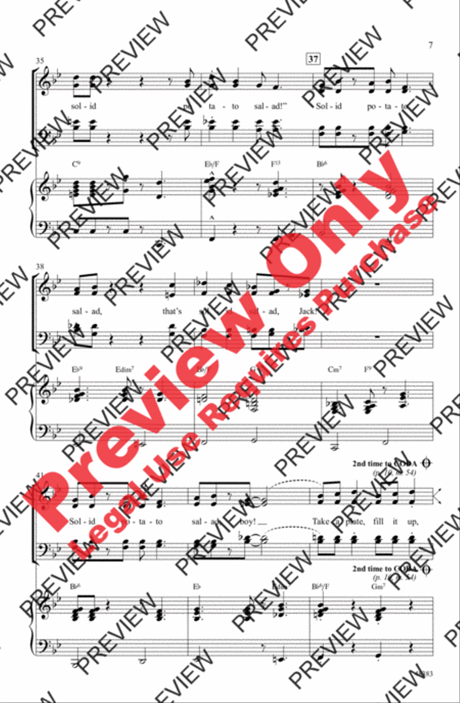 Solid Potato Salad Solid Potato Salad 4-Part scores gallery preview page 6