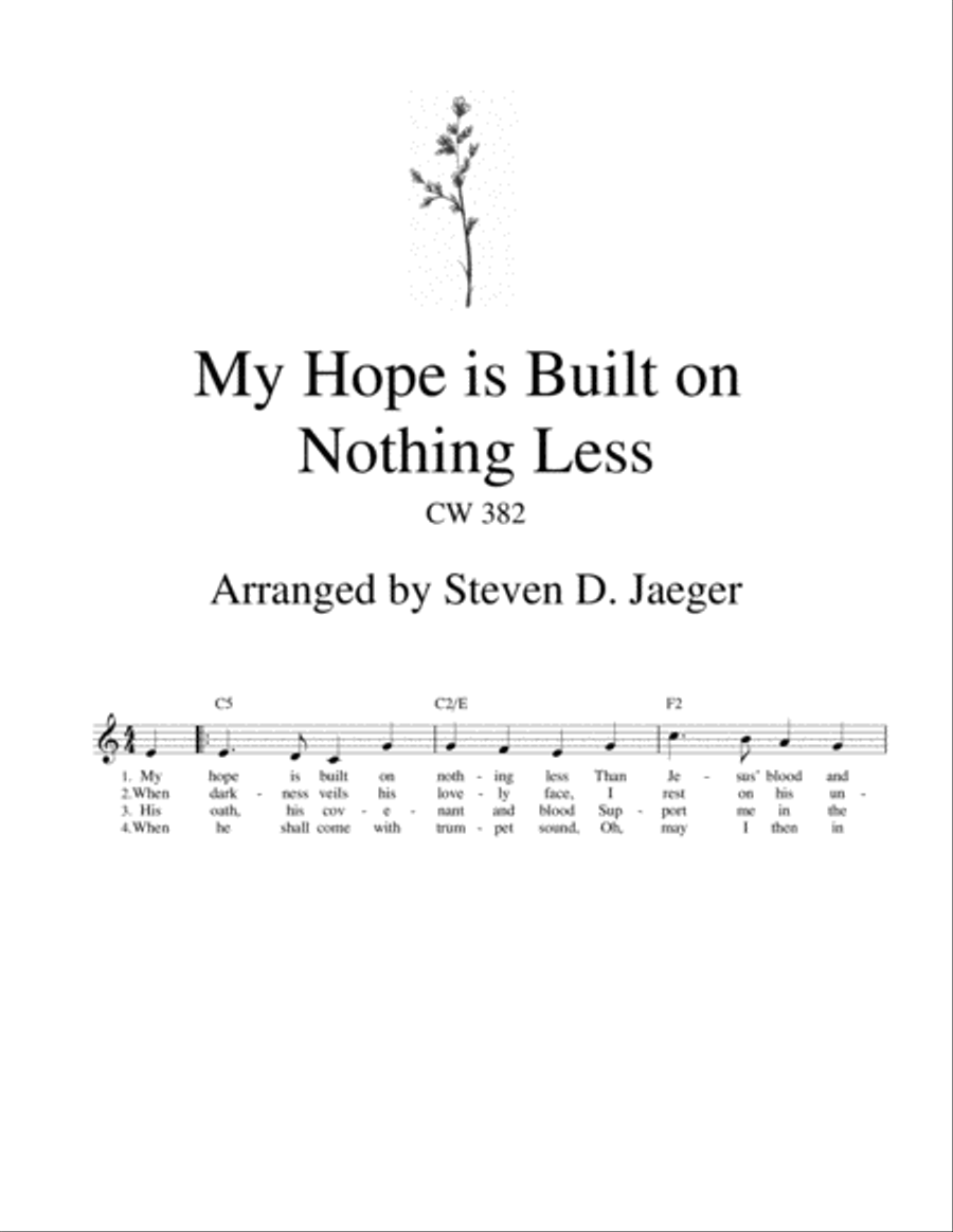 My Hope is Built on Nothing Less - CW 382 - Lead Sheet Guitar scores gallery preview page 1