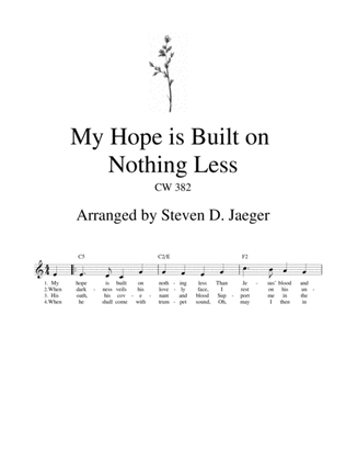 My Hope is Built on Nothing Less - CW 382 - Lead Sheet