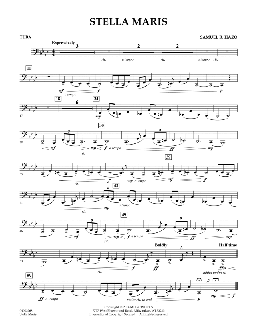 Stella Maris - Tuba Stella Maris - Tuba Concert Band scores gallery preview page 1