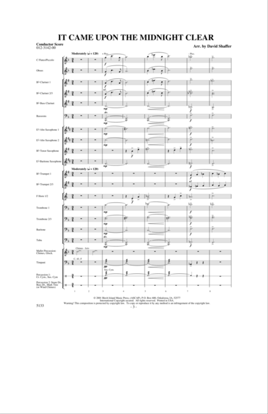 It Came Upon The Midnight Clear Concert Band scores gallery preview page 2