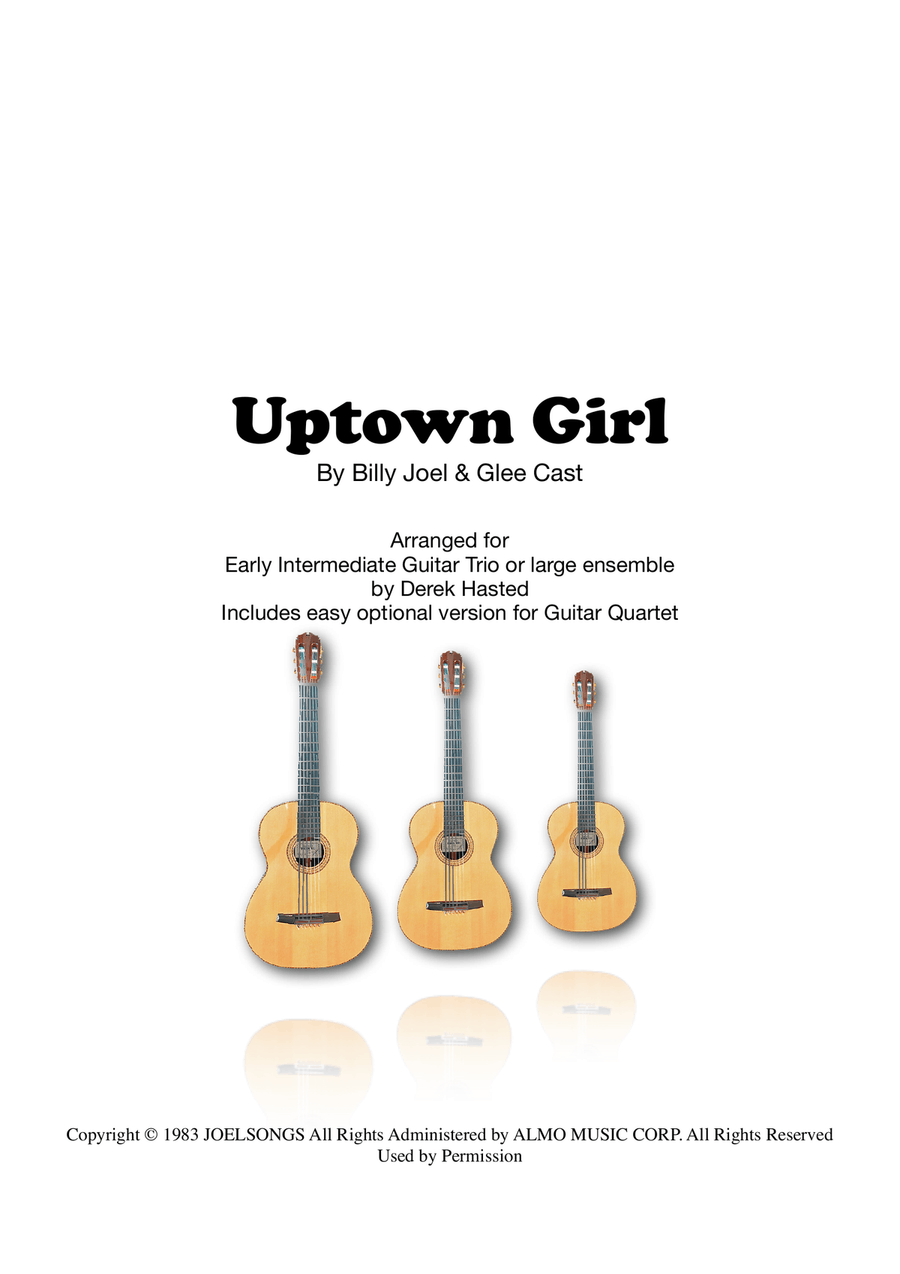 Uptown Girl Guitar Ensemble scores gallery preview page 1