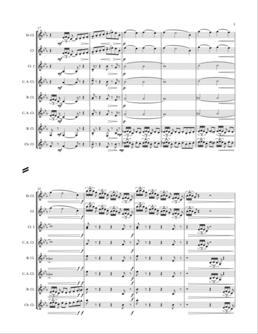 2nd Arabesque from Deux Arabesques Woodwind Ensemble scores gallery preview page 3