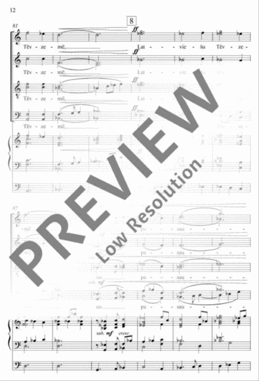 Lūgšana Latvijai 4-Part scores gallery preview page 13